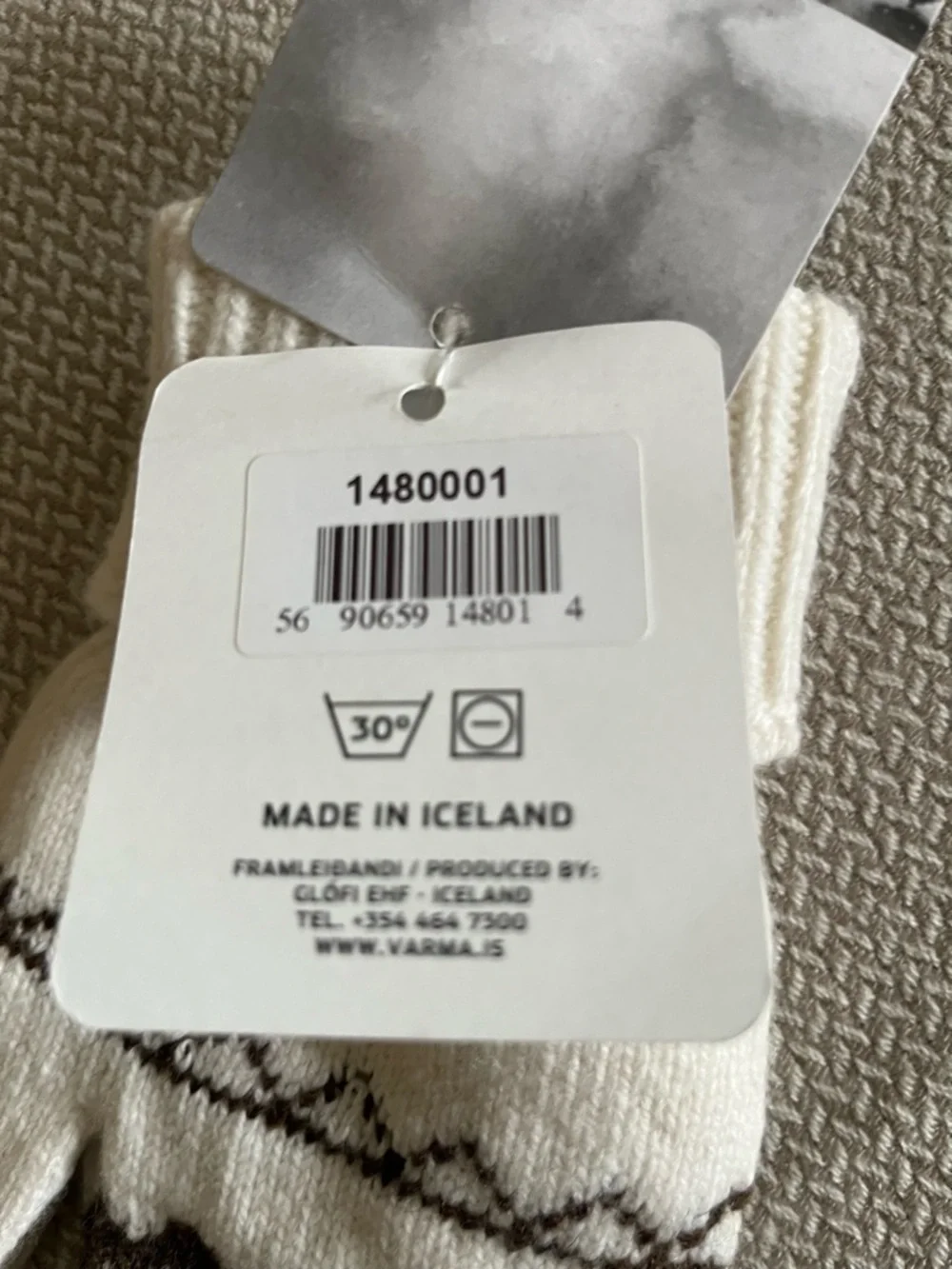 NWT Varma Ivory Print Mittens Icelandic Wool - Picture 3 of 7